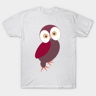 Funny pink owl with big eyes T-Shirt